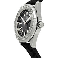 Tag Heuer Aquaracer Diamonds Mother of Pearl Black Dial Black Nylon Strap Watch for Women - WAY131P.FT6092
