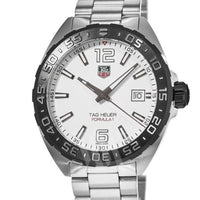 Tag Heuer Formula 1 White Dial Silver Steel Strap Watch for Men - WAZ1111.BA0875