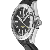Tag Heuer Aquaracer Quartz Black Dial Black Rubber Strap Watch for Men -  WBD1110.FT8021