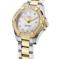 Tag Heuer Aquaracer Diamonds Mother of Pearl Dial Two Tone Steel Strap Watch for Women - WBD1421.BB0321
