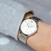 Emporio Armani Mother of Pearl Dial Silver Steel Strap Watch For Women - AR11112